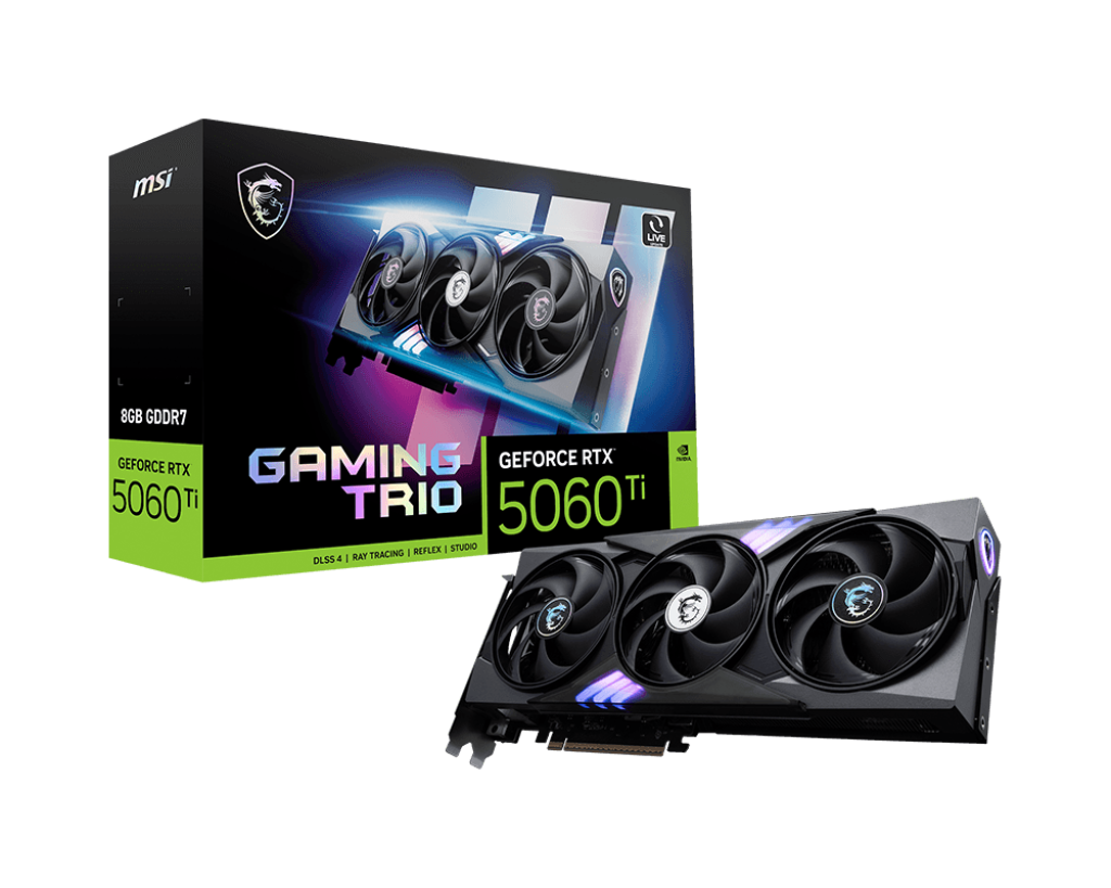 Видеокарта MSI GeForce RTX 5060 Ti 8G GAMING TRIO