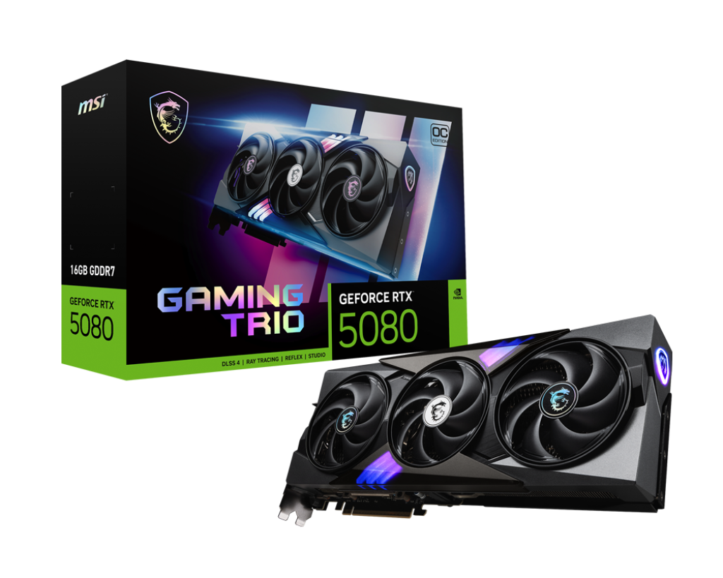 Видеокарта MSI GeForce RTX 5080 16G GAMING TRIO OC